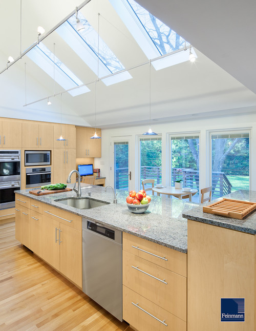 Blue Eyes with Birch Cabinets